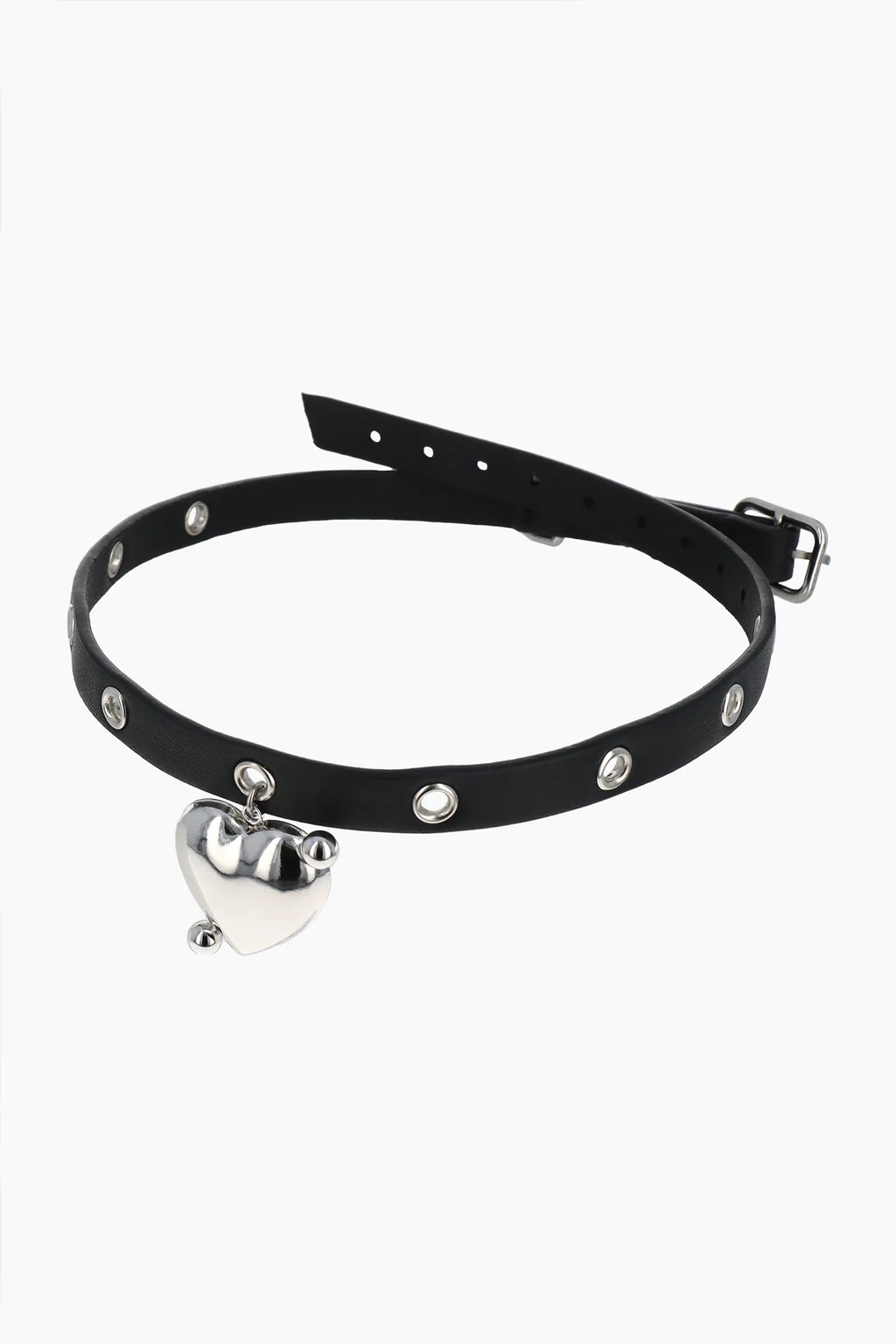 [Justine Clenquet] 팸 레더 하트 펜던트 초커 Pam choker