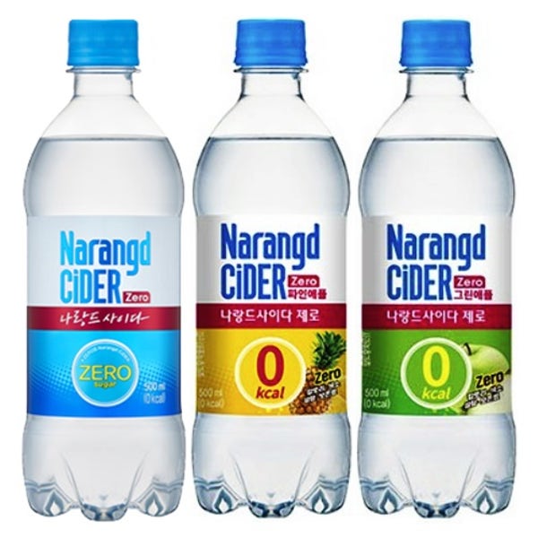 나랑드사이다 제로 500ml, 혼합 3종, 20개