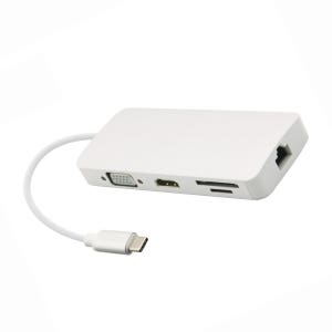 C타입멀티허브 USB분배기 HDMI RGB 기가랜 포트 확장 노트북허브 CID044