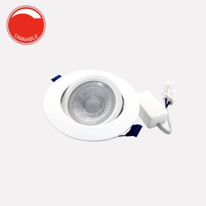 룩스램 타공 75mm(3인치) 디밍 LED 다운라이트 일체형 매입등 집중 주광색 플리커프리