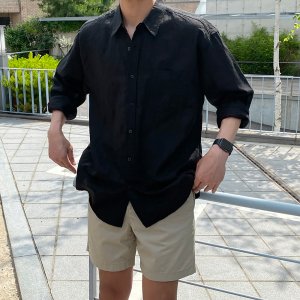 남자 블랙 린넨셔츠 린넨100 남방 여름 시원한 화이트 그린