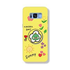 갤럭시 S8플러스 케이스 젤리 그립 톡홀더 스마트톡 세트 꽃돌이 꽃공룡