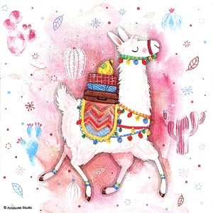 파스텔클레이 냅킨아트 13312460 Lama 냅킨20매 33x33cm 1089