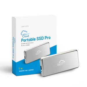 한창코퍼레이션 CLOUD Portable SSD Pro 1TB, 실버