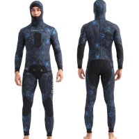 OUZO 남자 프리다이빙슈트 잠수복 바다수영 웻슈트 오픈셀 5mm 블루