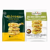 밀크앤허니 바질치즈 치아바타 샌드위치 780g+허니까망베르 치아바타 555g