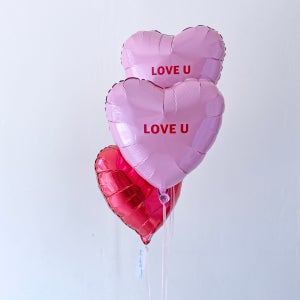 해피벌룬데이 하트 헬륨 레터링 호일 은박 핑크 레드 18인치 서울