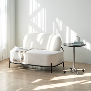 마네 미니멀 조약돌 디자인 패브릭 2인용 쇼파