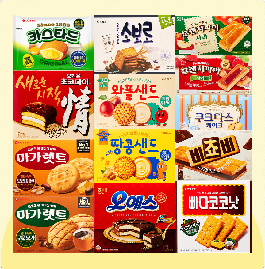 [과자세상] 6-01 학교 회사 사무실 탕비실 과자 간식 세트 베스트 / 대용량 개별포장