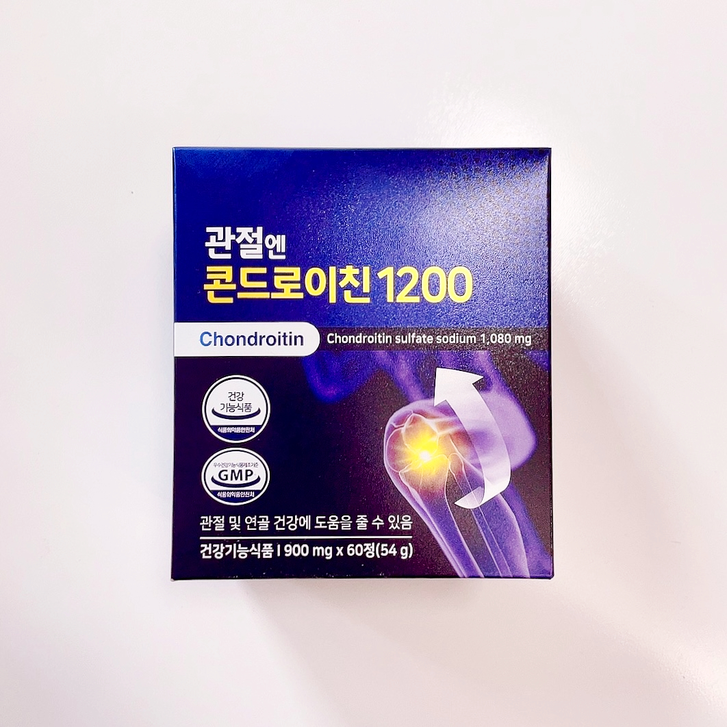 관절엔 <b>콘드로이친</b> 1200 지성 소연골 무릎 관절 건강기능식품 900mg x 60정