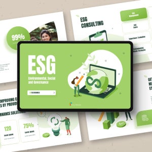 ESG 피치덱 파워포인트 PPT 템플릿 (기업, 경영, 친환경, 탄소중립, 환경오염, 그린, 에코, 재활용, 지구, 지속가능경영)