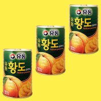 유동 황도 슬라이스 400g 3개 황도캔