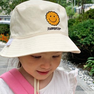 스마일 아기모자 유아 벙거지 모자 버킷햇
