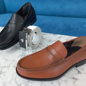 남성 수제화 구두 페니 로퍼 천연 소가죽 키높이 선택 발볼 조절가능 국내제작 경량 가벼움