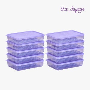 땡스소윤 냉동실 밀폐용기 7호 600ml 10개세트 쿨라벤더