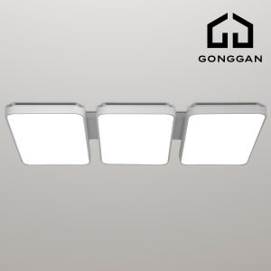 거실 LED등 거실등 전등 안방 천장조명 교체 3등 180W 사각 릴리