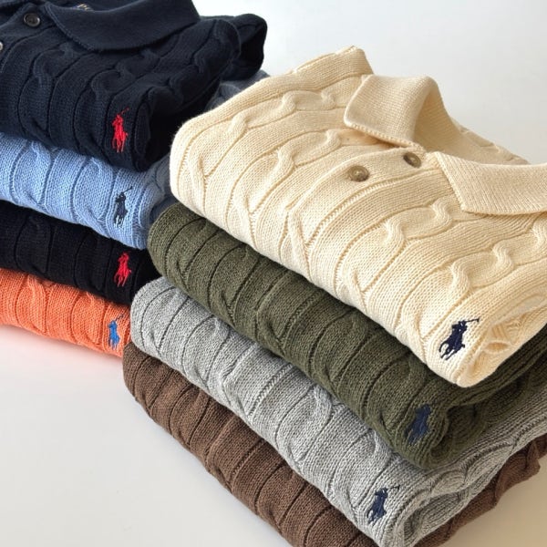 [백화점판] 폴로 랄프로렌 26SS 케이블 PK 2버튼 반팔니트 (8color)