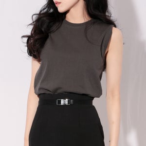 자체제작) 코튼 100 민소매 나시 면 탑 무지 심플 베이직 라운드넥 데일리 봄 여름 가을 티셔츠 여성 이너 4colors C8