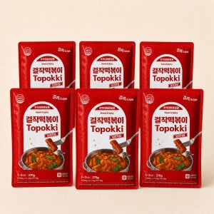 걸작떡볶이 밀키트 오리지널 국물떡볶이 1~2인분 270g 6팩 냉동 부산어묵