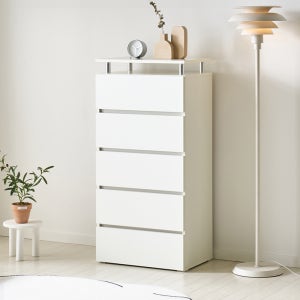 [기본형] 마인 5단 서랍장 600 (화이트) 일반서랍