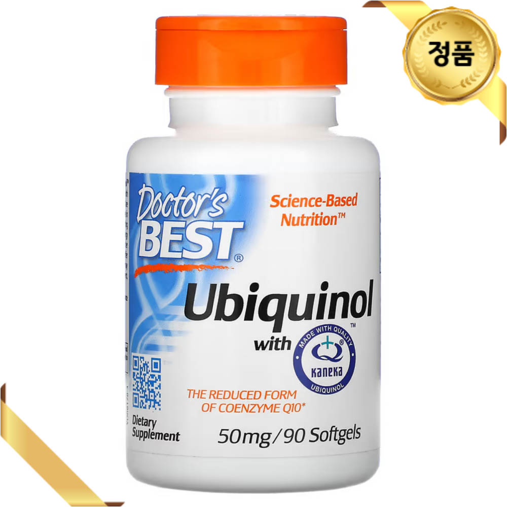 닥터스베스트 <b>유비퀴놀 50mg</b> 90 소프트젤 코큐텐 유비퀴논 카네카 코엔자임큐텐