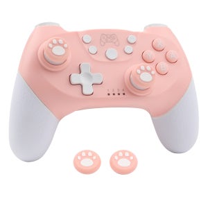 스위치 컨트롤러 조이스틱 게임패드 블루투스 닌텐도 6축 핑크핑크