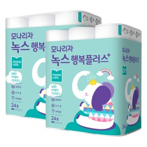 모나리자 녹스 행복플러스 3겹 데코 두루마리 롤휴지 30m, 24롤, 2팩