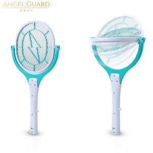 특허 90도 회전 전기모기채 건전기 전자파리채 건전지대