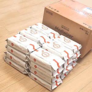 메디와이퍼 살균 손소독 티슈 80매 x 24팩 생활방역 의약외품 피부소독