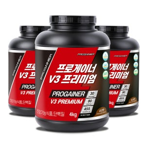 프로게이너 V3 프리미엄 체중근육 탄수화물 게이너 벌크업 단백질보충제 초코, 4kg, 3개
