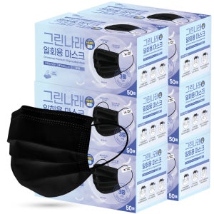 국산 MB필터 일회용 덴탈 마스크 블랙 300매 비말차단 마스크 블랙 MB필터 사용 국산 원부자재