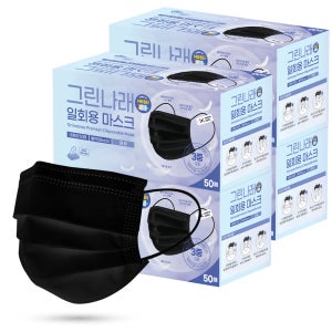 국산 MB필터 일회용 덴탈 마스크 블랙 200매 비말차단 마스크 블랙 MB필터 사용 국산 원부자재