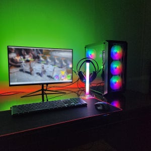 헤드셋거치대 헤드폰 거치대 RGB 무드등