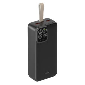 필 PD30 22.5W LCD 디스플레이 잔량표시 고속충전 보조배터리 30000mAh, 블랙