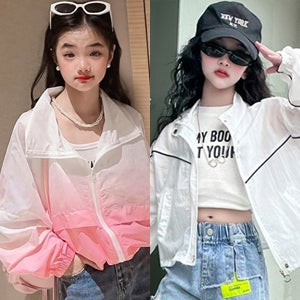 초등바람막이 주니어 여아 바람막이 아동 여름 점퍼 초등 학생여름옷