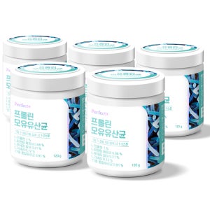 퍼펙토 프롤린 모유유산균 락토바실러스 온가족 대용량 유산균 (용기) 120g, 5개