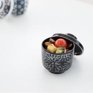 일본 검정당초 도자기 계란찜 그릇 차완무시 자왕무시 1p