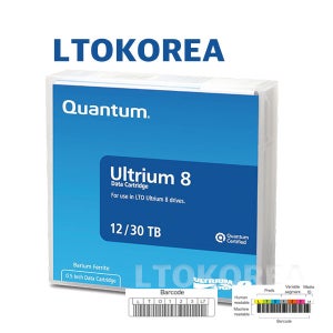 Quantum 퀀텀 LTO8 백업 Tape 12/30TB(MR-L8MQN-01) 당일 무료 발송 / 라벨무상제공