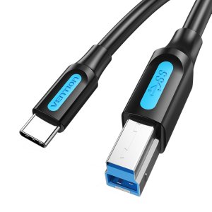 벤션 C타입 to USB3.0 B CM BM 고속 케이블 1m, CQV