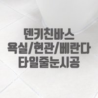 [덴키친바스] 욕실 현관 베란다 타일 줄눈시공 실리콘오염방지시공 서울경기인천