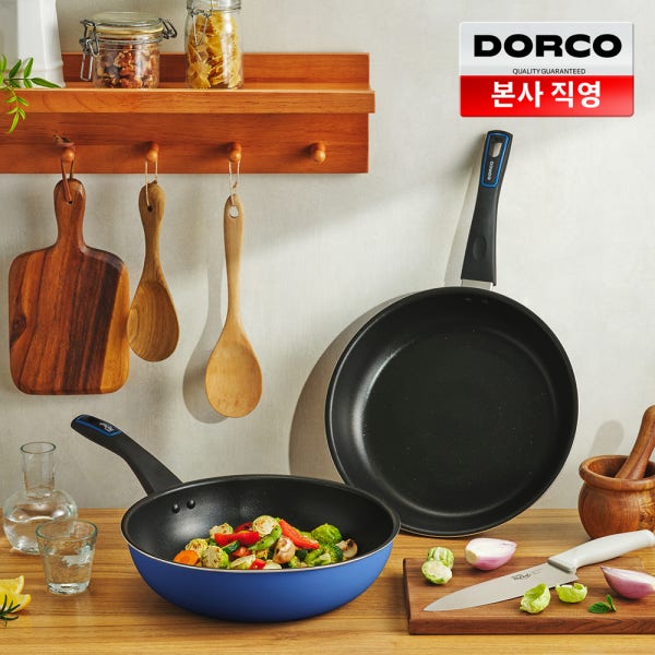 [세트]도루코 애쉬블루 IH 인덕션 프라이팬 세트 (28cm 팬, 궁중팬, 24cm 팬)