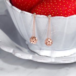 가네시 18K 로즈골드 베리부케 생일 기념일 선물 30대 여자 드롭귀걸이