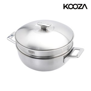 쿠자 파티웍 20cm 웍 스티머 세트 인덕션 찜솥 스텐 멀티 찜기