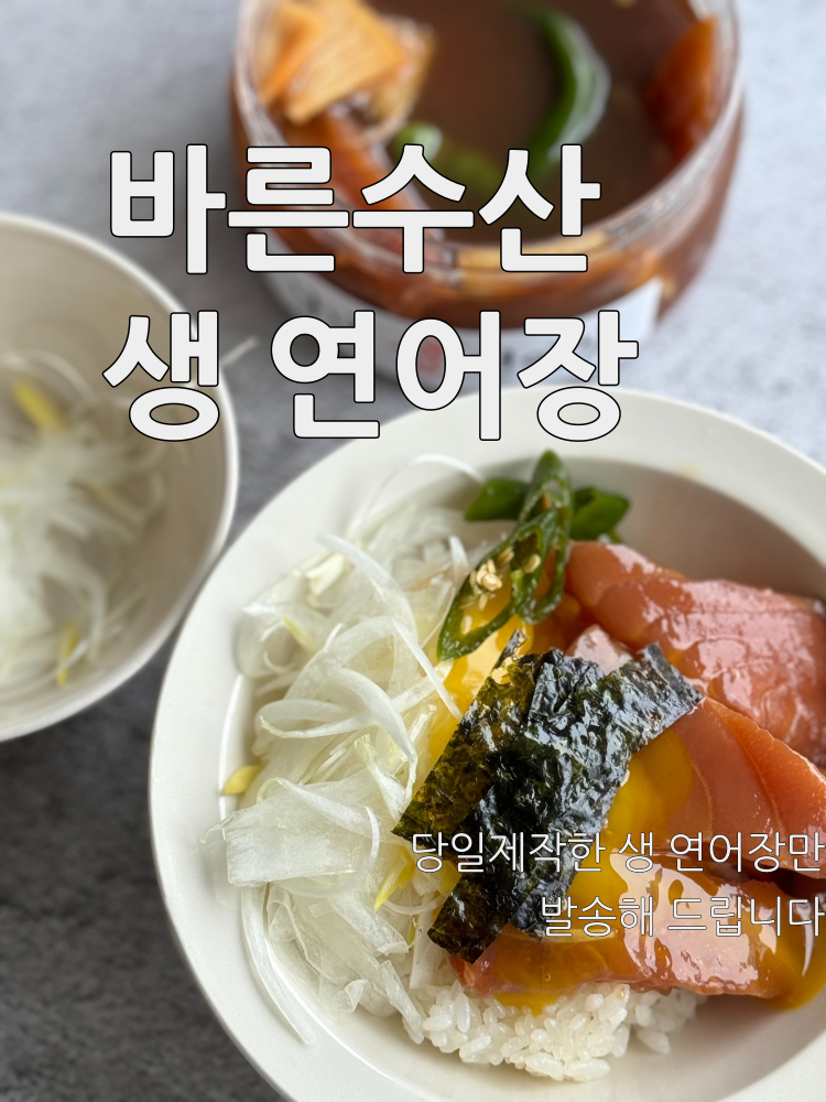 생 연어장 간장 노르웨이 덮밥