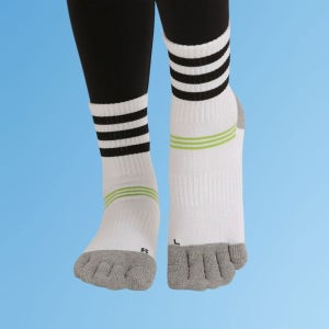 기능성 무봉제 발가락양말 쿠션 마라톤 스포츠 발바닥 두꺼운 남성 중목 장목 크루양말