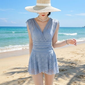 여성 휴양지 풀빌라 원피스수영복 체형커버수영복