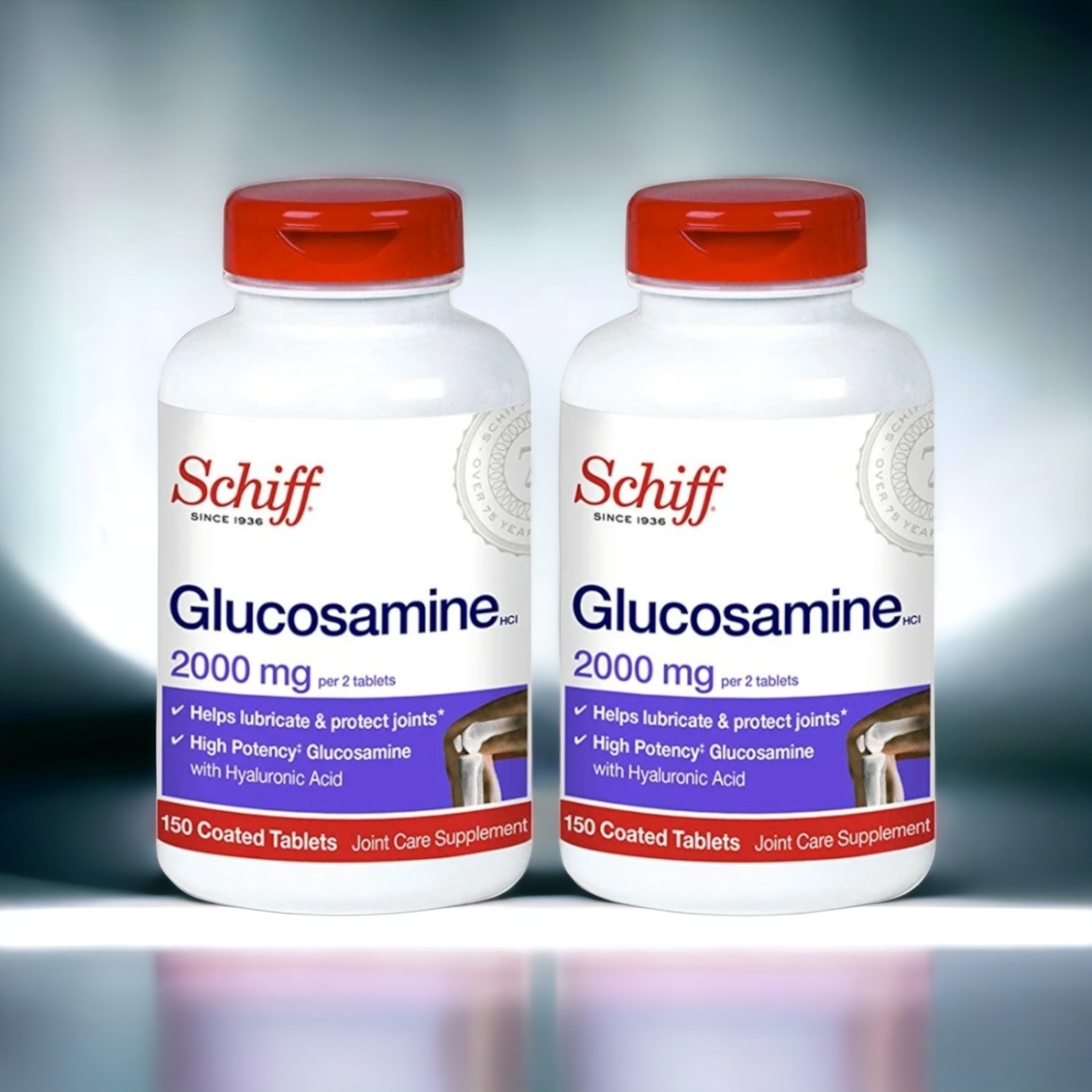 미국 <b>Schiff</b> 프로테오글리칸 글루코사민 효능 고함량 2000mg 150캡슐 X 2병 / <b>무릎</b> 관절
