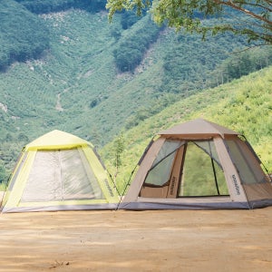 스노우라인 원터치 오토 쉐이드 그늘막 3-4인용 자동텐트 피크닉 팝업 감성 나들이