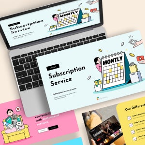 정기 구독 서비스 피치덱 파워포인트 PPT 템플릿 (모바일, 유튜브, 라이프스타일, 플랫폼, 앱, 제안서, 상품소개)