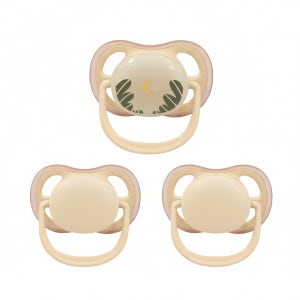 아벤트 쪽쪽이 2개+2개 세트 소프트 야광 노리개 울트라나이트 0-6월 옐로우문